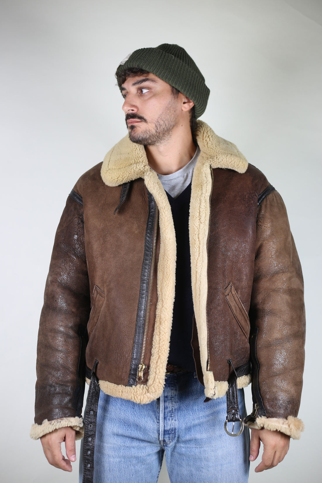 SCHOTT b3 aviator shearling jacket - XL - – bunkerdepot