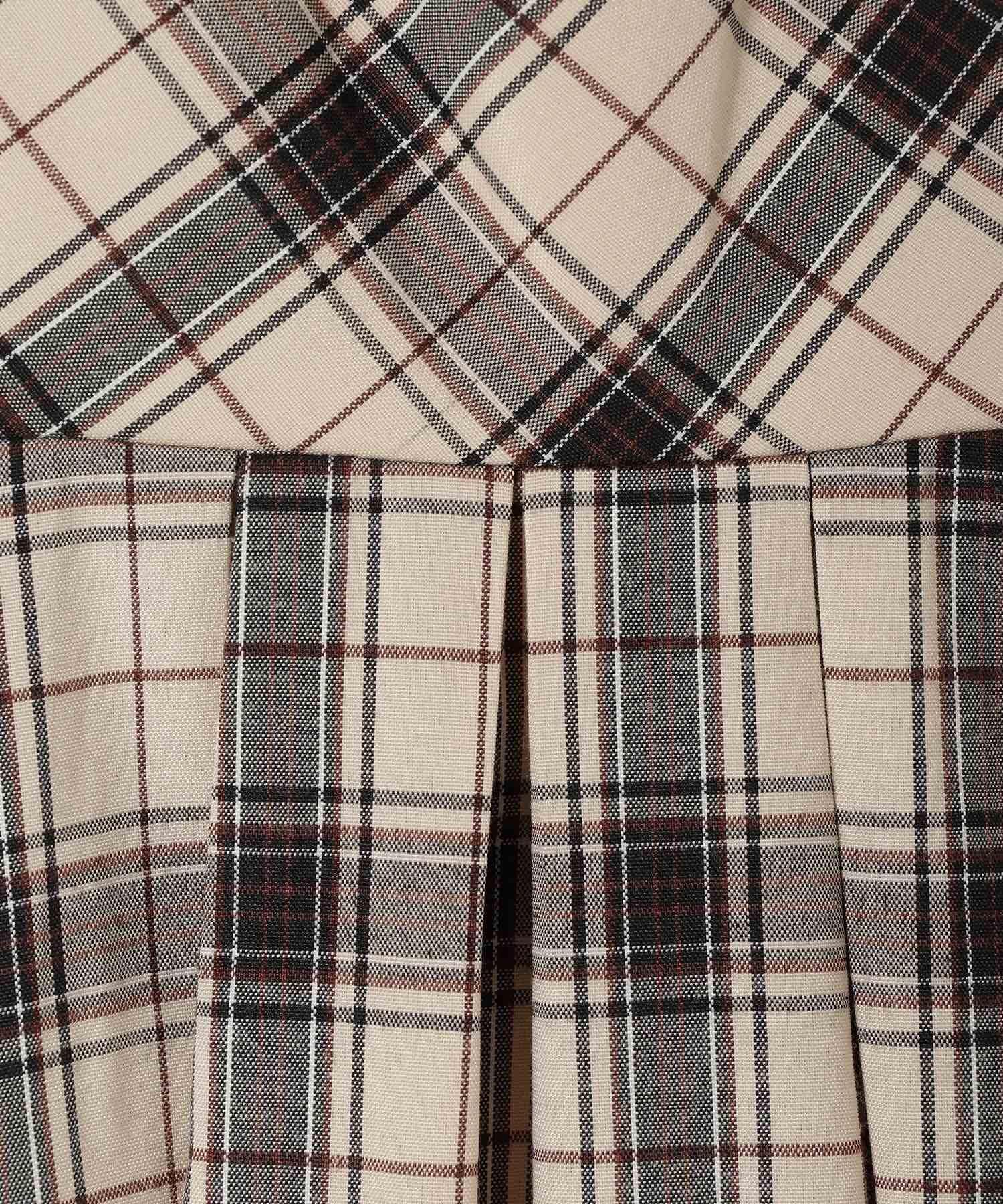 check box tuck dress【beige】 – BUNNY APARTMENT