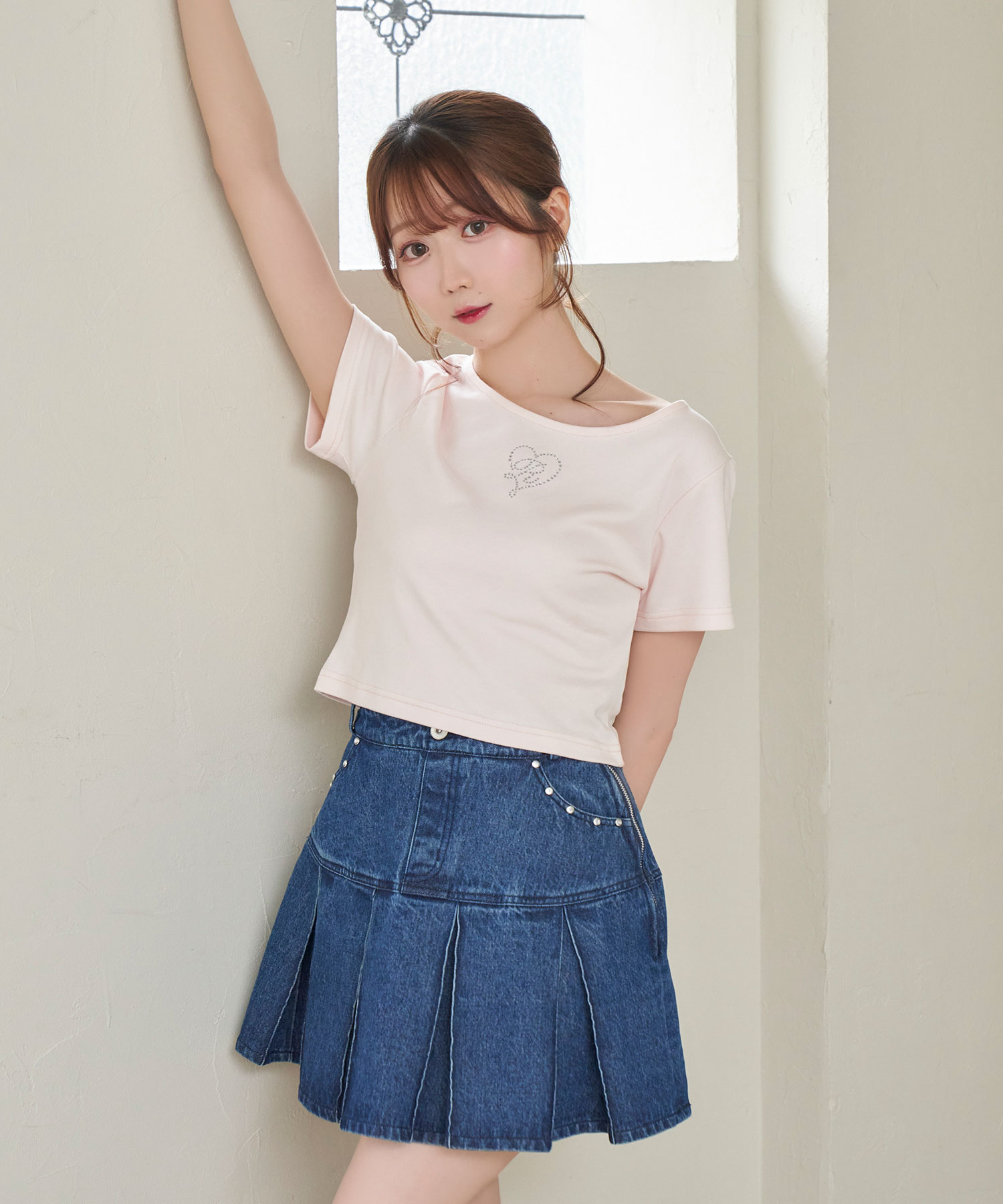 Pleats denim skirt – BUNNY APARTMENT