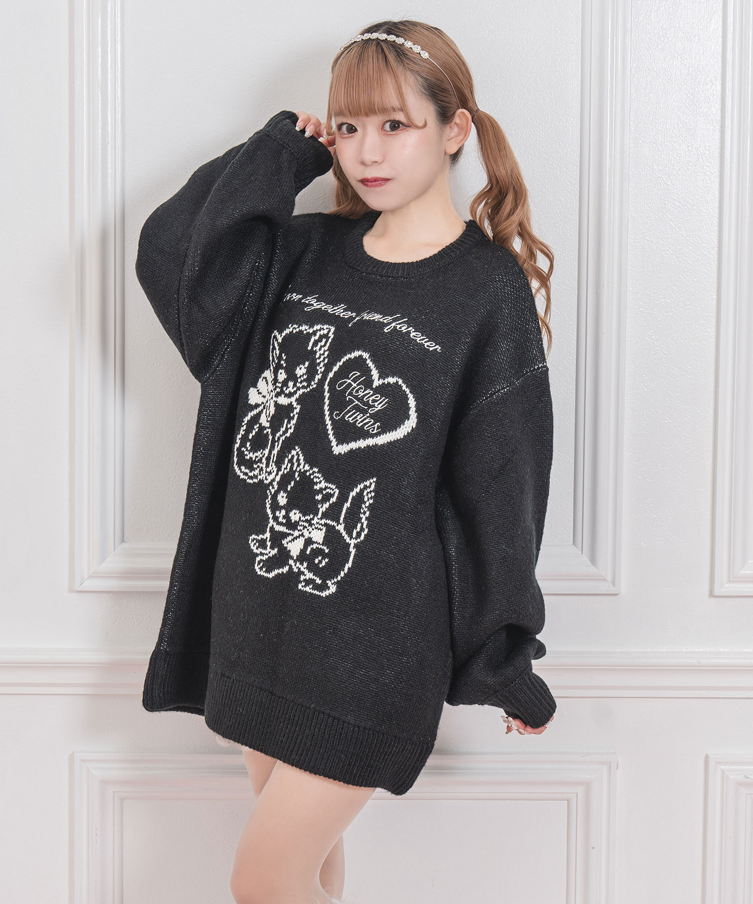 twin cats ジャガードニットワンピース – BUNNY APARTMENT