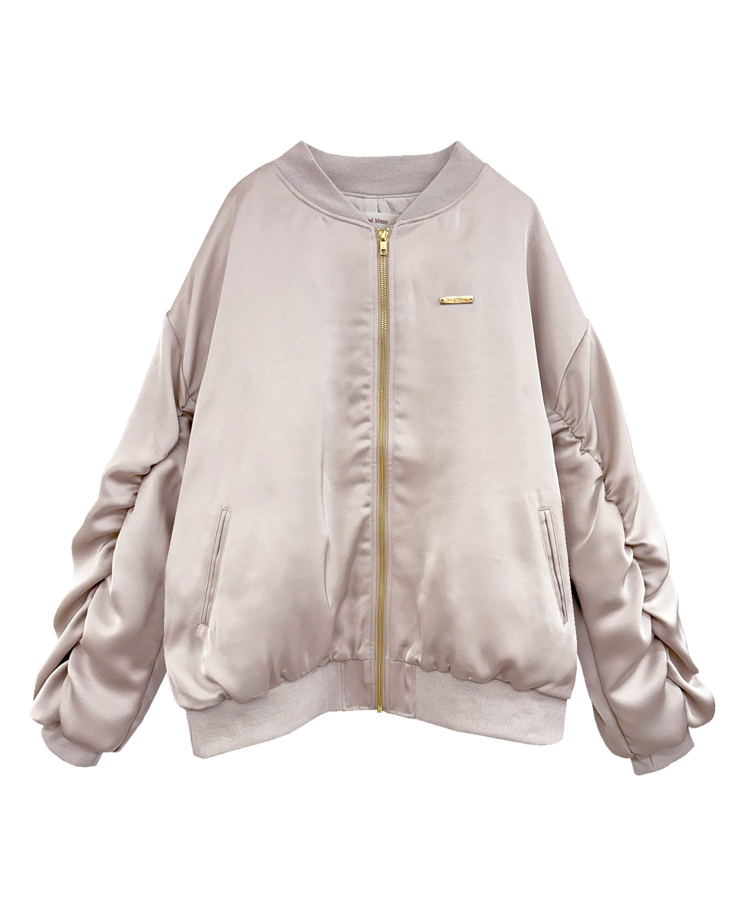 Back emb shirring sleeve blouson – BUNNY APARTMENT