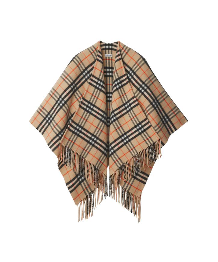 burberry/バーバリー通販 | チェック ウールカシミア ケープ【送料無料