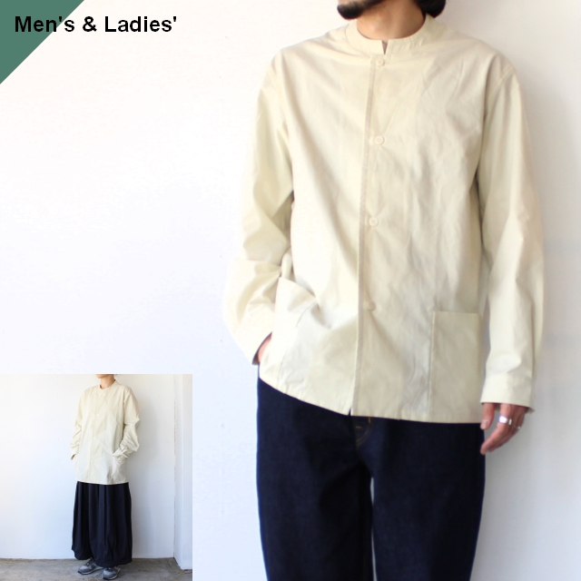 THE HINOKI オーガニックコットンンポプリンスタンドアップカラー