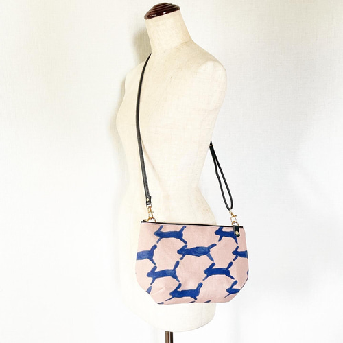 ミナ ペルホネン ハンドメイド ショルダーバッグ ラウンドポーチバッグ