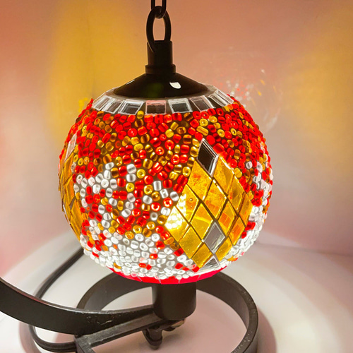 トルコモザイクランプ S （オリジナルデザインガラステーブルランプ