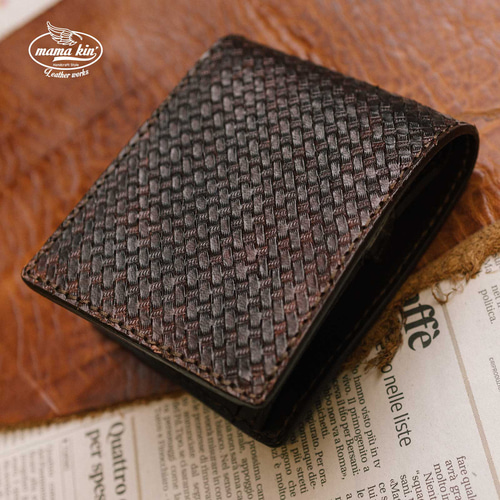 MAMA KIN' 財布 ヌメ革 サドルレザー 本革 レザーカービング レザー