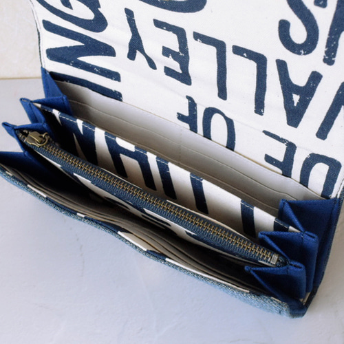 sold ont)デニムリメイク＊フリル＊長財布＊ジーンズリメイク 長財布