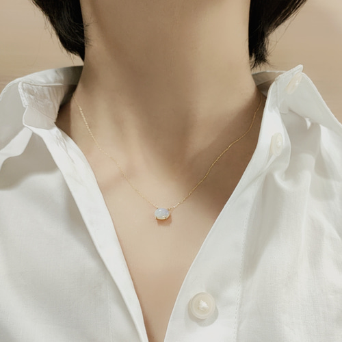 ♢ruela♪♢K18 ホワイトオパール3.15ct ペンダントトップ K18 ホワイトオパール<宝石を楽しむネックレス> ネックレス