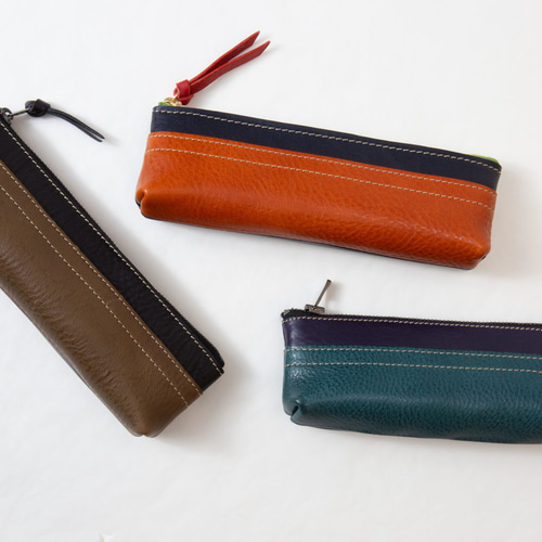 ポーチ-型紙【アトリエケーアイ レザークラフト ハンドメイド 革 本格