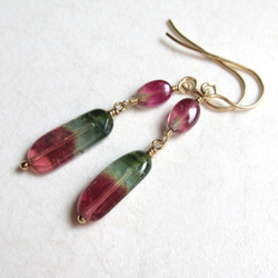 選べる】ウォーターメロントルマリン～バイカラー＊連 ***(14Kgf