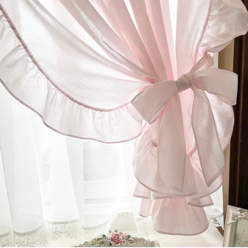 フリルカフェカーテン♡サリー フリルカフェカーテン♡サリー 楽天市場