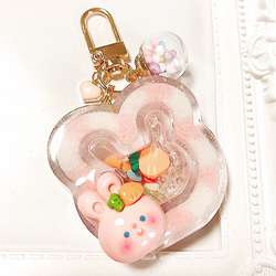 もふもふうさちゃんシェイカー◇シャカシャカキーホルダー ハート