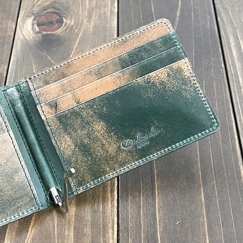 ROCADO ロカド シェルコードバン マネークリップ グリーン