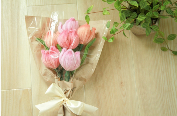 フラワーモール チューリップ ブーケ アートフラワー ヒナ 通販