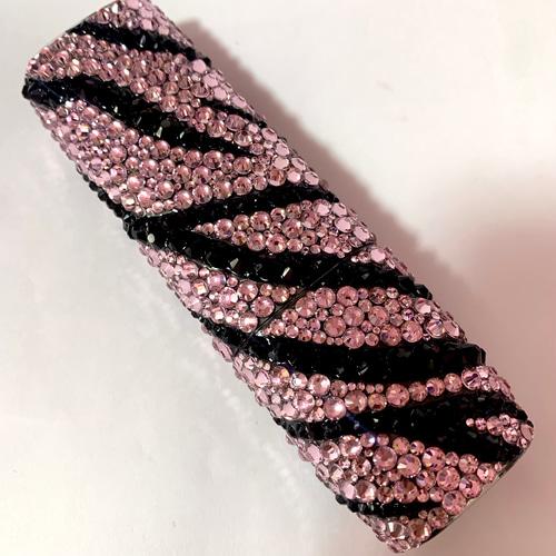 iQOSイルマワンケース デコ ピンク×ブラック ゼブラ柄 アイコスケース