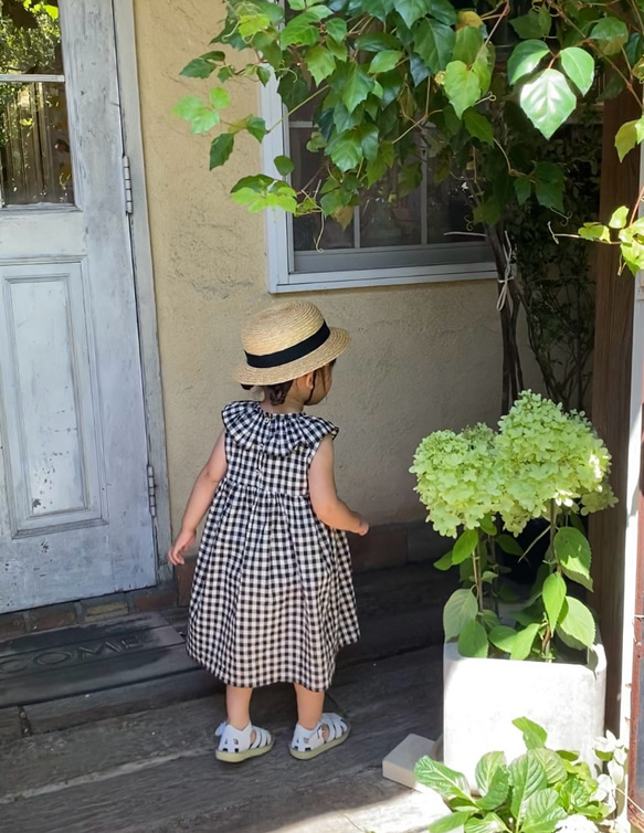再販⭐︎ギンガムチェック柄ノースリーブワンピース ベビーワンピース