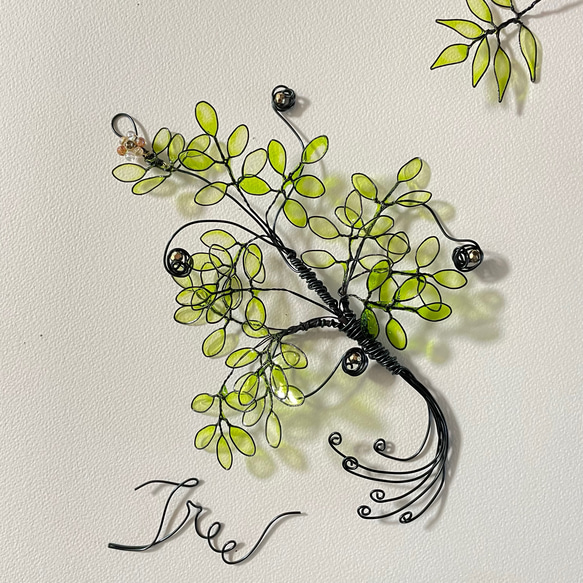 ☆森の中の不思議な木☆ワイヤーアート ウォールデコ ディップアート