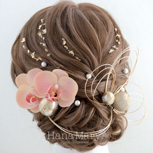 胡蝶蘭 卒業式 卒業式髪飾り 水引アレンジ 袴 水引きアレンジ 水引き