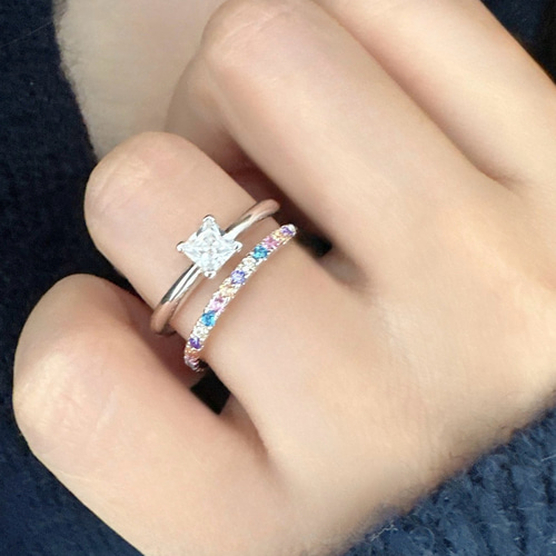 アミュレット上品に輝くカラフル CZリングR1635 指輪・リング Ringo