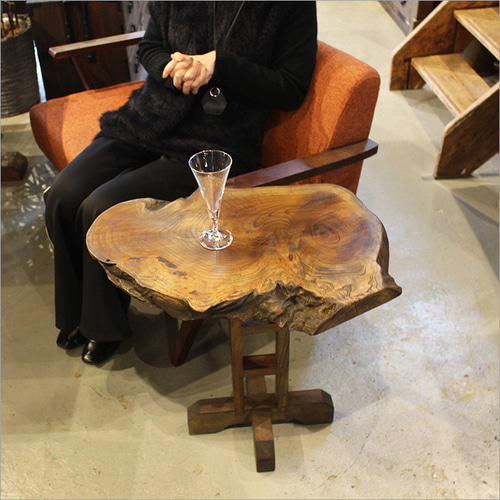 ケヤキ 切り株 サイドテーブル 天然木 古材 おしゃれ アンティーク