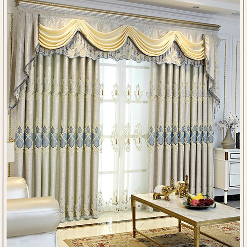 カーテン レース ドレープカーテン アンティーク調 刺繍柄 おしゃれ
