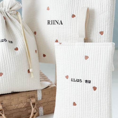 特集掲載】 \名入れ可//女の子の為のハートヌビ♡レッスンバッグ