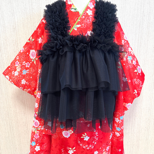 被布エプロン チュール被布 七五三 着物 被布 子供服 momoca 通販