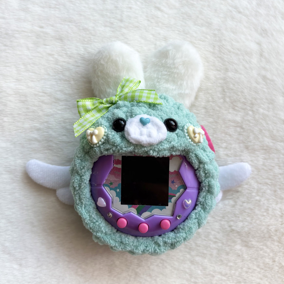 もこもこ天使うさちゃんのたまごっちパラダイスカバー♡ミントグリーン