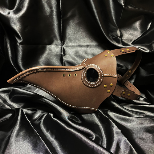 スチームパンク本革ペストマスク（ダークブラウン） その他