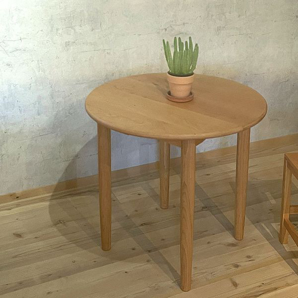 ダイニング テーブル ラウンドテーブル 直径80cm 木製 無垢 3種類 新