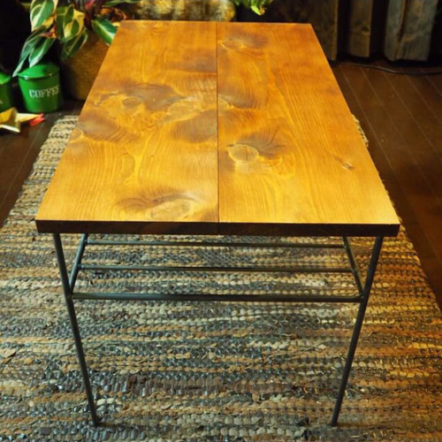 アイアンウッドテーブル 男前家具 アンティークレトロモダン オシャレ