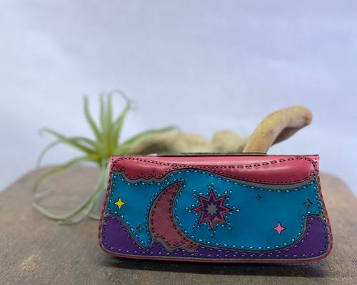 レザーウォレット ハンドメイドレザー ロングウォレット ojagadesign