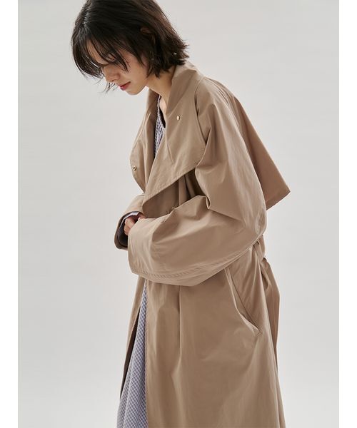 emmi（エミ）の「【emmi atelier】フード取外し2Way ecoトレンチコート