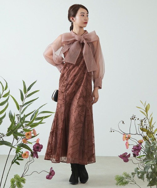 ボウタイ リボン ボレロ キャミワンピース 2点セット パーティー