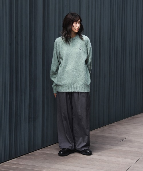 別注】FRED PERRY / フラッフィー クルーネックニット（ニット