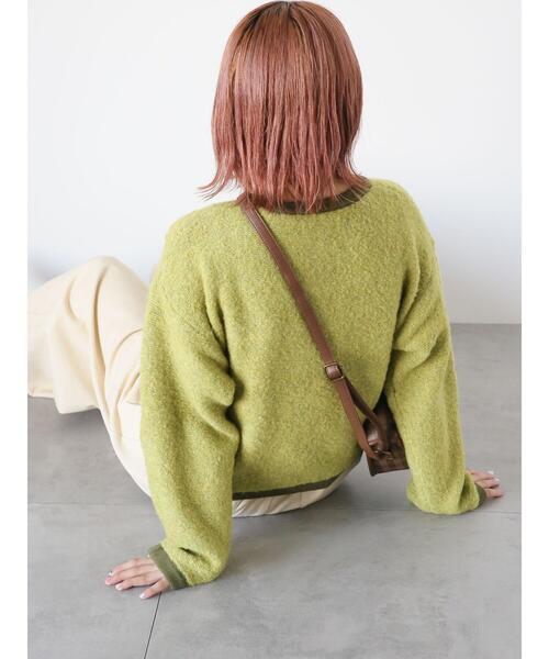 SOPHNET. SOPHNET. SHIRT CARDIGAN カーキ ノーカラーJK SHIRT