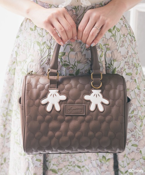 ミッキー/キルティングミニボストンバッグ（ハンドバッグ）｜Disney