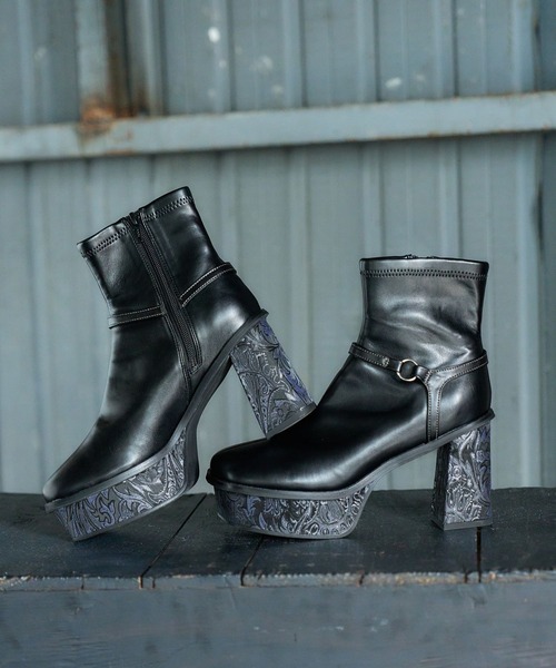 セール】ガラソールチャンキーブーツ(HARE)（ブーツ）｜HARE（ハレ）の