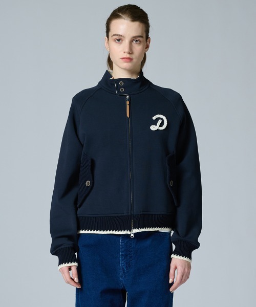Dロゴロープ刺繍 ダンボールニットブルゾン（ブルゾン）｜DOUBLE