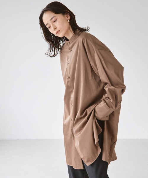 TODAYFUL（トゥデイフル）の「スタンドカラーオーバーシャツ（シャツ