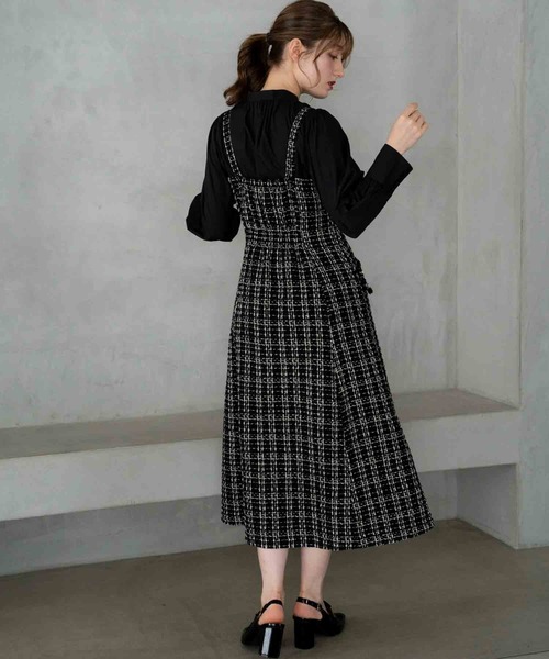 NOELA（ノエラ）の「ツイードジャケット×ジャンスカセット（ワンピース