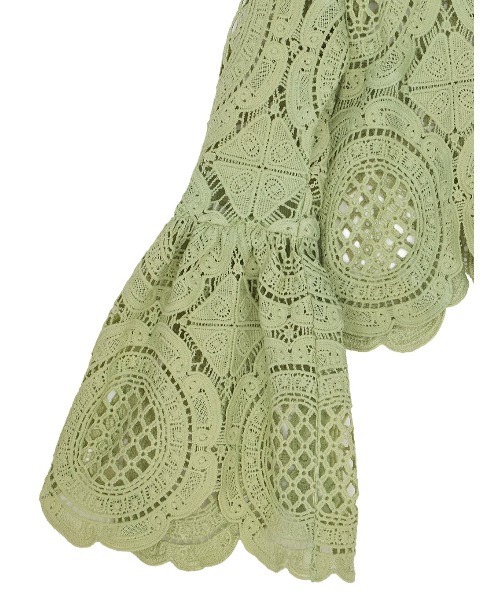 Ameri（アメリ）の「MEDI INDIAN 2WAY BIG LACE TOPS（Tシャツ