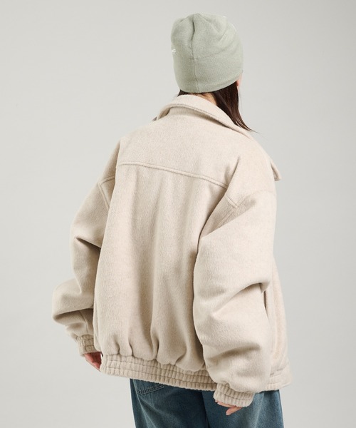 Perushu（ペルーシュ）の「ウール混シャギースタンドネックフライト