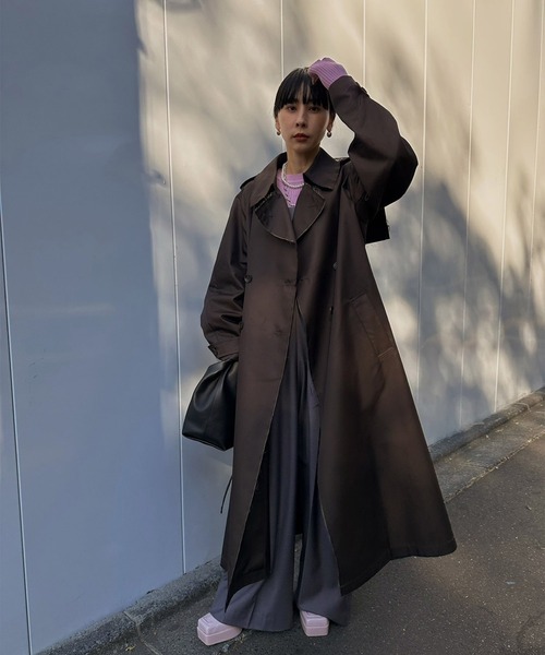 Ameri（アメリ）の「CUT OFF CHAMBRAY TRENCH COAT（トレンチコート