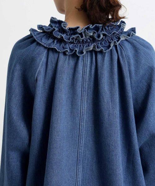 studio CLIP（スタディオクリップ）の「フリルカラー甘織りデニム