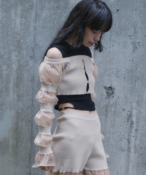 SORIN（ソリン ）の「Sheer Rib Cropped Top（ニット/セーター）」 - WEAR
