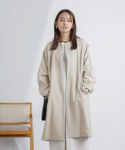 セール】ダブルクロスカルゼノーカラーコート（ノーカラーコート