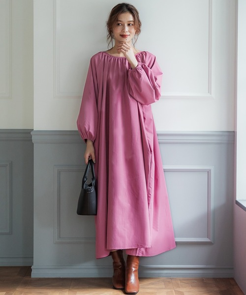 セール】長袖ボリュームスリーブワンピース（ワンピース）｜coca（coca