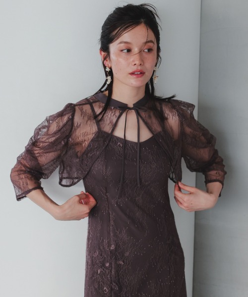 ボレロレイヤーレースドレス成人式同窓会二次会（ドレス）｜Dorry Doll