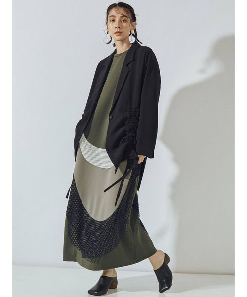 UN3D.（アンスリード）の「メッシュデザインワンピース（ワンピース